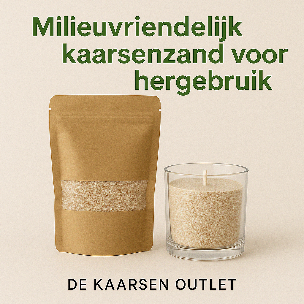 Milieuvriendelijk kaarsenzand voor hergebruik: sfeervol én duurzaam